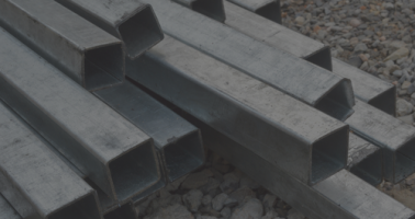 stack of ornamental square stainless tubes