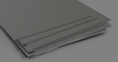 stack of polished stainless sheet
